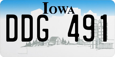 IA license plate DDG491