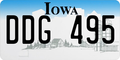 IA license plate DDG495