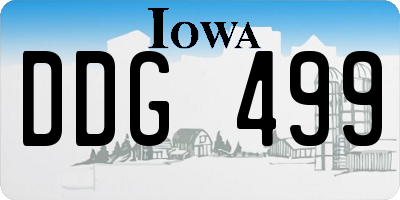 IA license plate DDG499