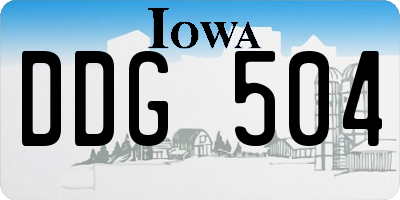 IA license plate DDG504
