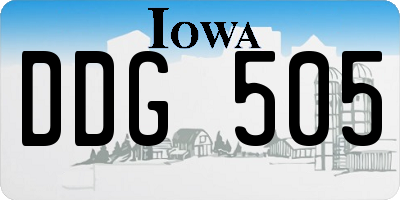IA license plate DDG505