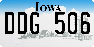IA license plate DDG506