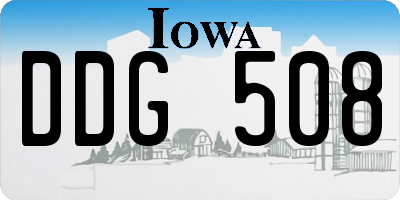 IA license plate DDG508