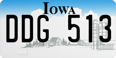 IA license plate DDG513