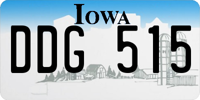 IA license plate DDG515