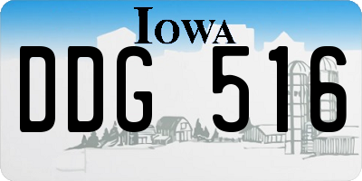 IA license plate DDG516