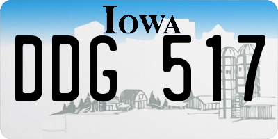 IA license plate DDG517