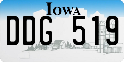 IA license plate DDG519