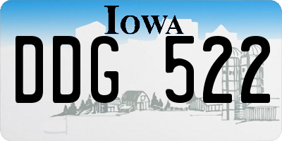 IA license plate DDG522