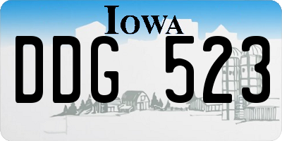 IA license plate DDG523