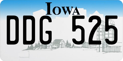 IA license plate DDG525