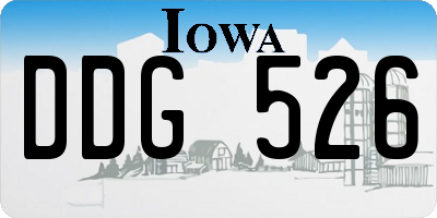 IA license plate DDG526