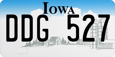 IA license plate DDG527
