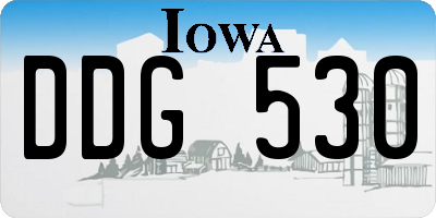 IA license plate DDG530