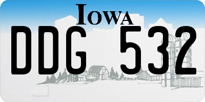 IA license plate DDG532