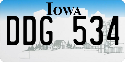 IA license plate DDG534