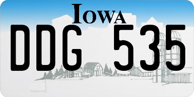 IA license plate DDG535