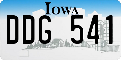 IA license plate DDG541