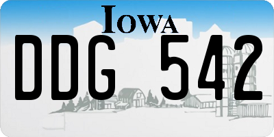 IA license plate DDG542