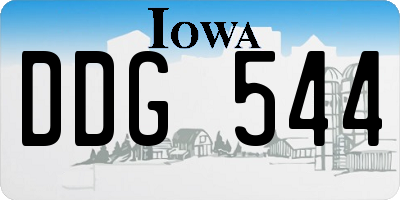 IA license plate DDG544