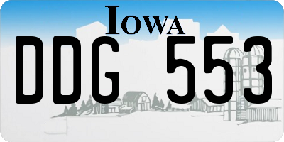 IA license plate DDG553