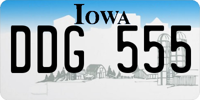 IA license plate DDG555