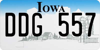 IA license plate DDG557