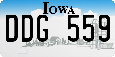 IA license plate DDG559