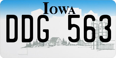 IA license plate DDG563