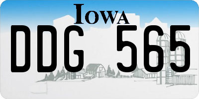 IA license plate DDG565