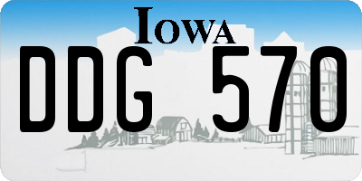IA license plate DDG570