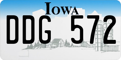 IA license plate DDG572