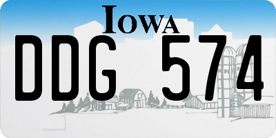 IA license plate DDG574