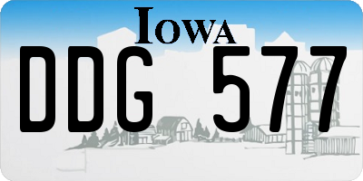 IA license plate DDG577