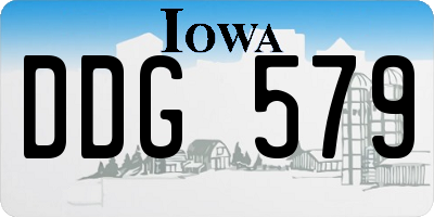 IA license plate DDG579