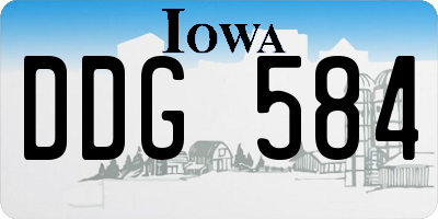 IA license plate DDG584
