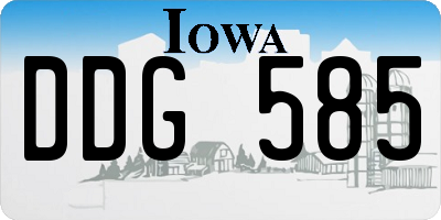 IA license plate DDG585