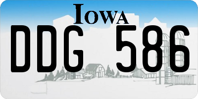 IA license plate DDG586