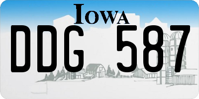 IA license plate DDG587