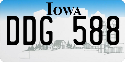 IA license plate DDG588