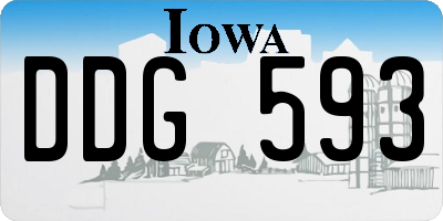 IA license plate DDG593