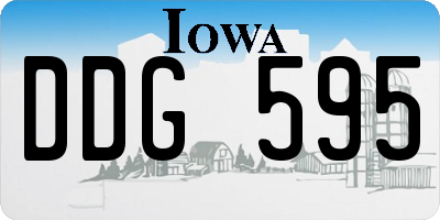 IA license plate DDG595