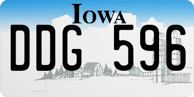 IA license plate DDG596