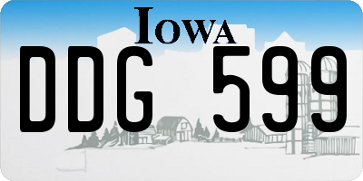 IA license plate DDG599