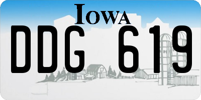 IA license plate DDG619
