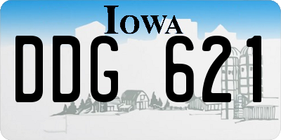 IA license plate DDG621