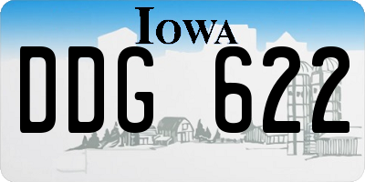IA license plate DDG622