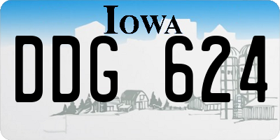 IA license plate DDG624