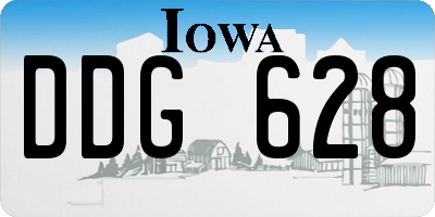 IA license plate DDG628