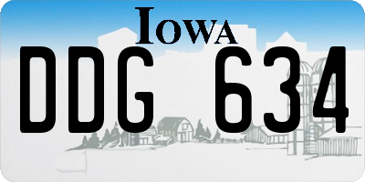 IA license plate DDG634